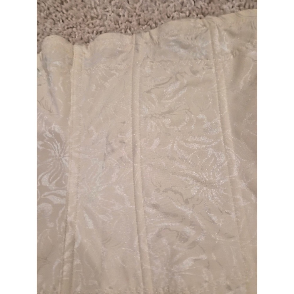 Maidenform Flexees Waist Nipper Cincher Ivory Floral Jacquard 6868 Small - Picture 5 of 5